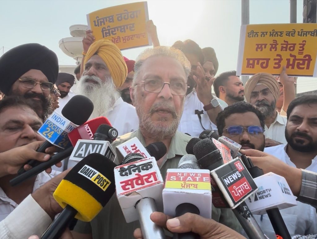 Punjab AAP protests CBI raids at CM’s camp office