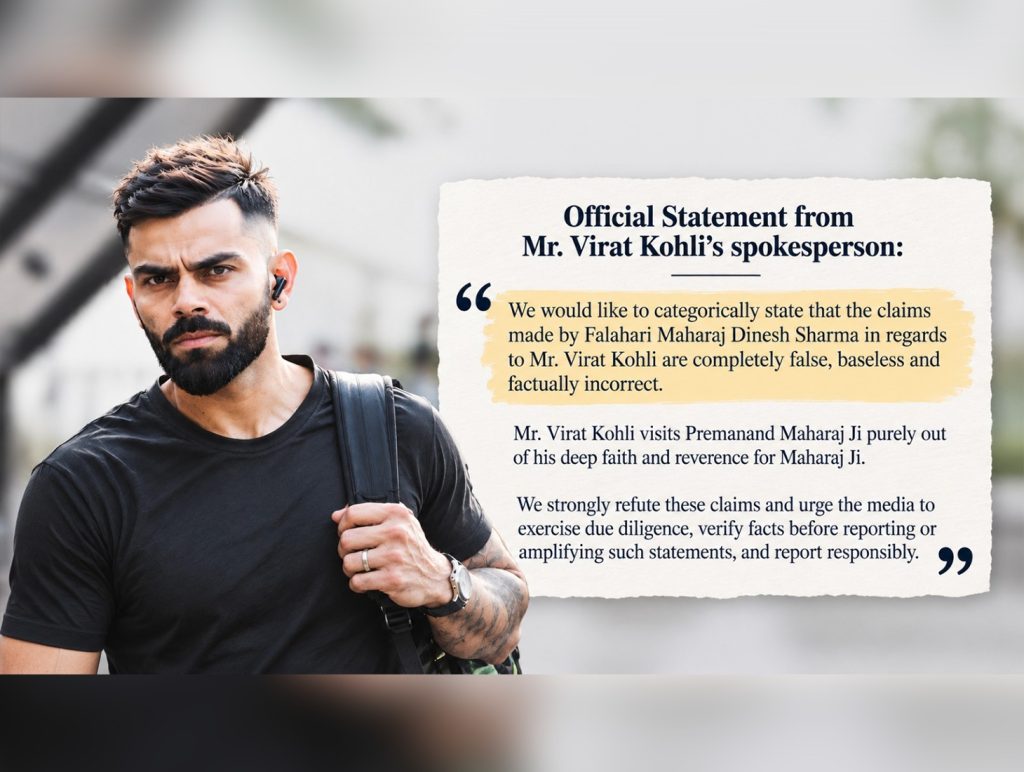 Kohli’s team rejects Rs 5-cr claim over Premanand Maharaj visit